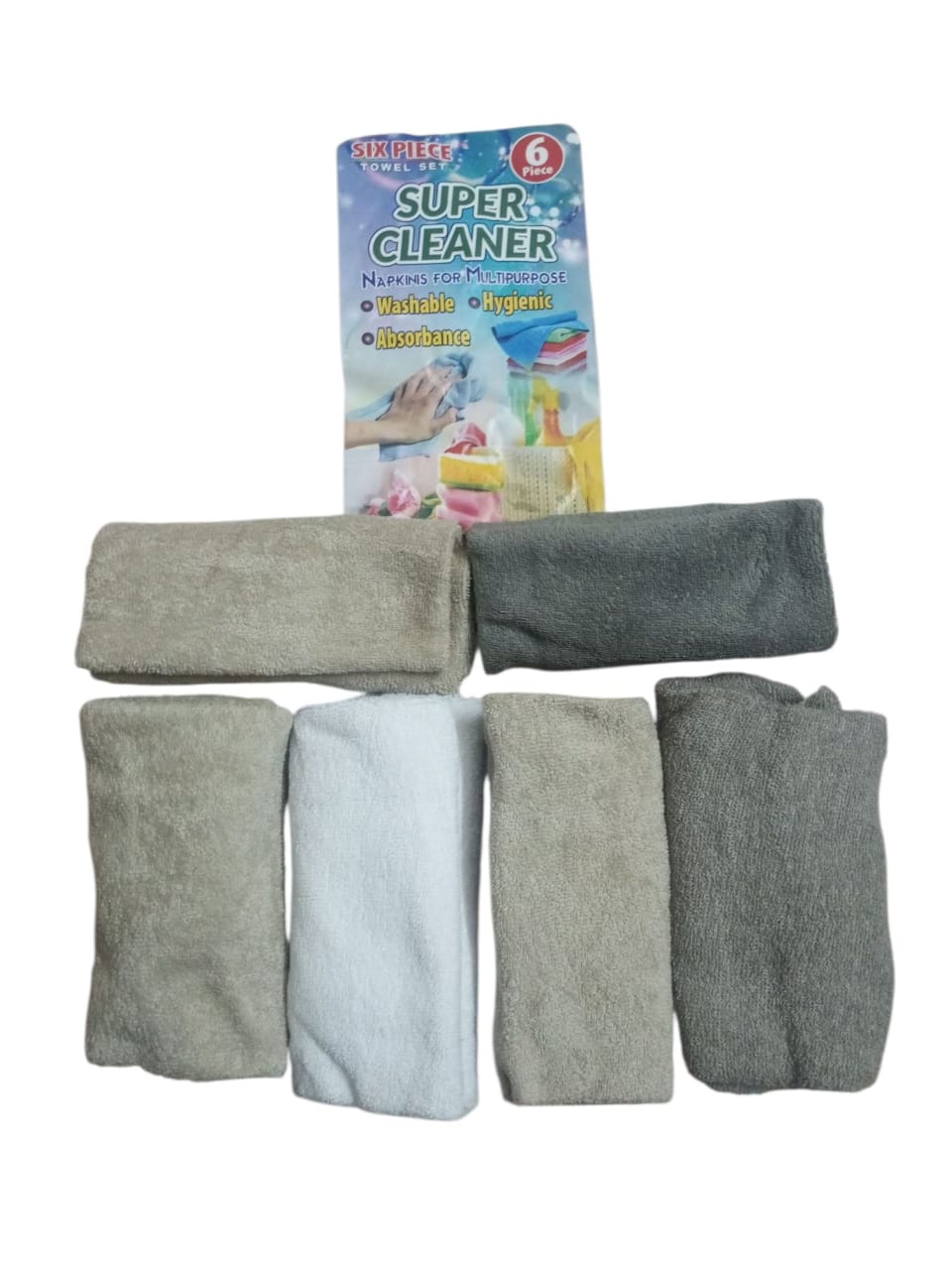 Micro Fibre Towel Set ( 6 piece)